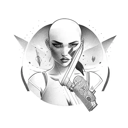 lara croft  tattoo design idea