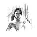 lara croft  tattoo design idea
