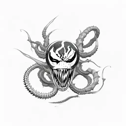 venom tattoo design idea