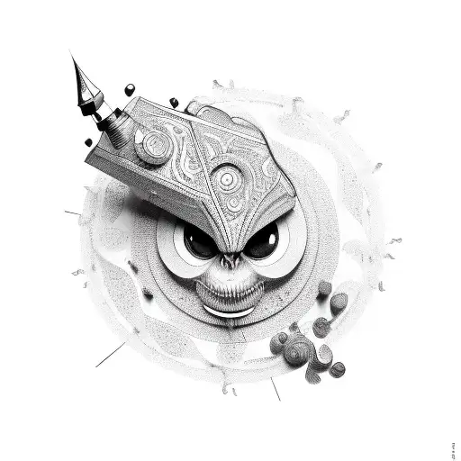 spinning top tattoo design idea