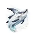 Whale, turtle, dolphin, penguin, octopus, stingray, waves, water currents tattoo design idea