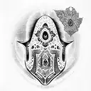 Hamsa Symbol tattoo design idea