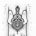 Hamsa Symbol tattoo design idea