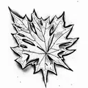 Maple Leaf tattoo design idea