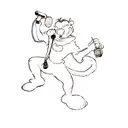 monkey with microphone tattoo design idea