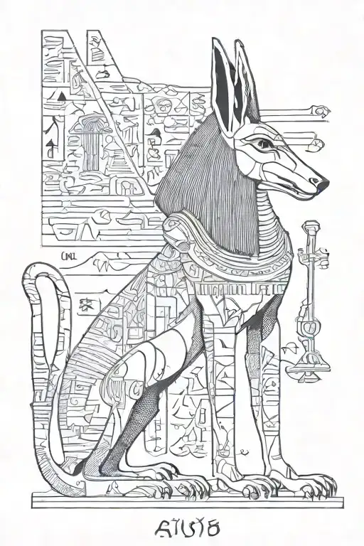 anubis Egypt tattoo design idea