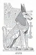 anubis Egypt tattoo design idea