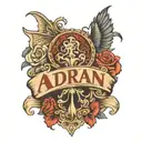 adrian name tattoo tattoo design idea