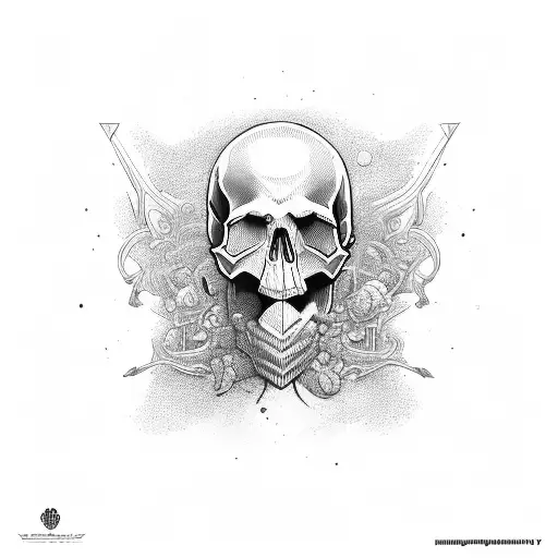 Skull tattoo design idea