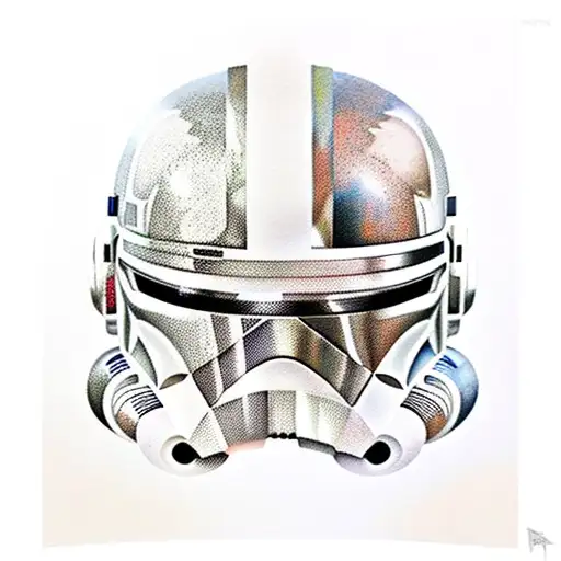 Bo Katan mandalorian helmet and stormtrooper helmet  tattoo design idea