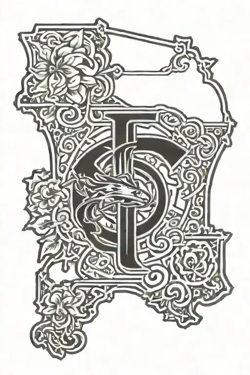 florida state outline tattoo design idea