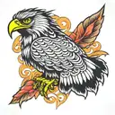 black hawk tattoo design idea