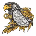black hawk tattoo design idea