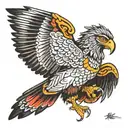 black hawk tattoo design idea