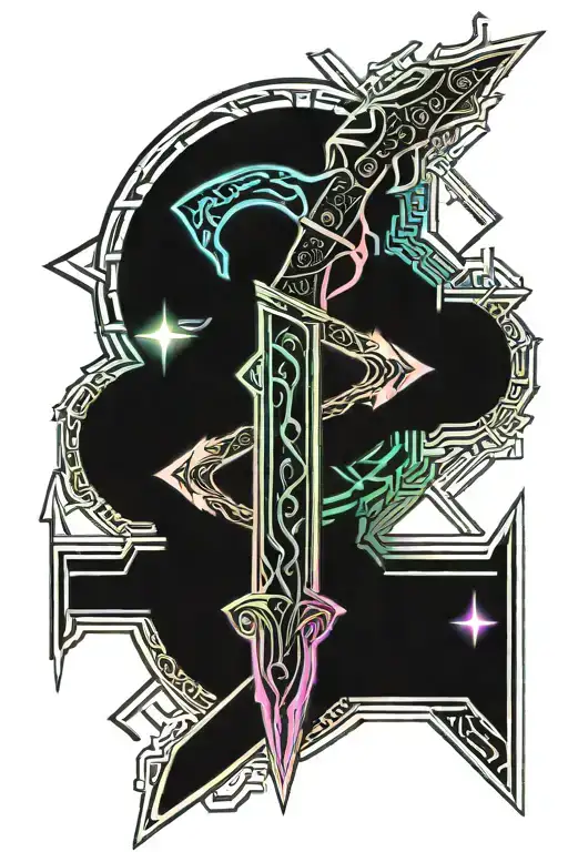 Persian, Katana Sword tattoo design idea