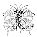 two butterflies tattoo design idea