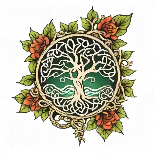 Celtic tree of life tattoo design idea