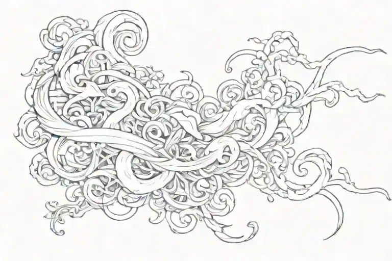 BLESSED WITH SMOKE tattoo design idea