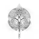 celtic runes wraPPED Around my arm and a tree of life tattoo design idea