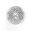 celtic runes wraPPED Around my arm and a tree of life tattoo design idea