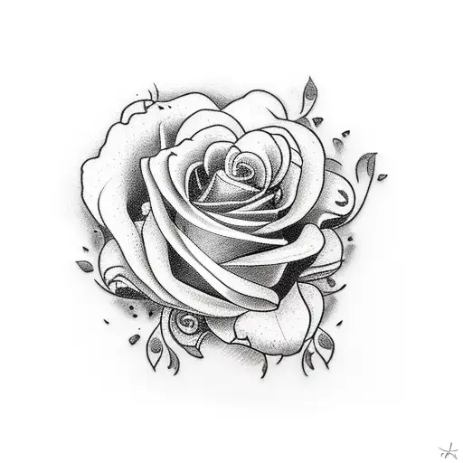caveira com flores tattoo design idea