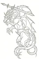 Sword Dragon Slayer tattoo design idea