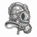 firefighter helmet tattoo design idea