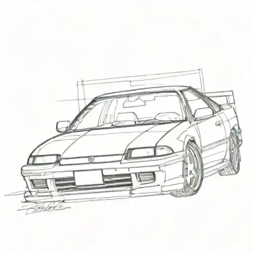 Honda prelude 1988 car tattoo design idea