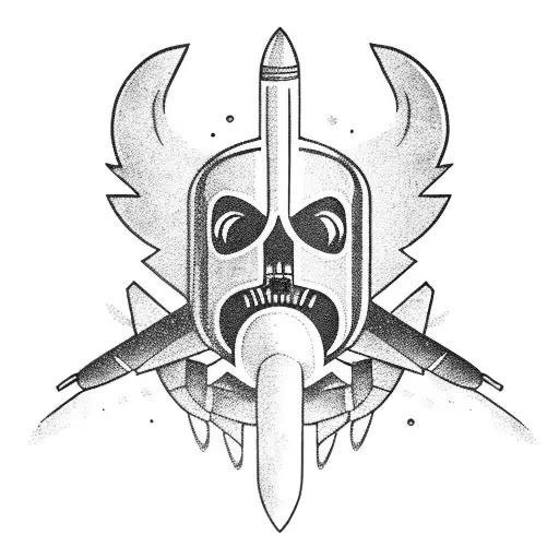 fighter jet tattoo design idea