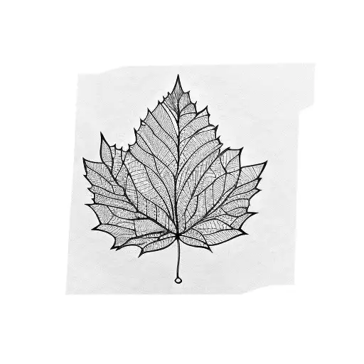 Leaf tattoo design idea