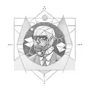 man on the moon tattoo design idea
