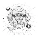 man on the moon tattoo design idea