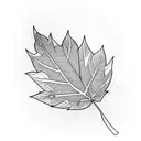 Leaf tattoo design idea