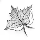 Leaf tattoo design idea