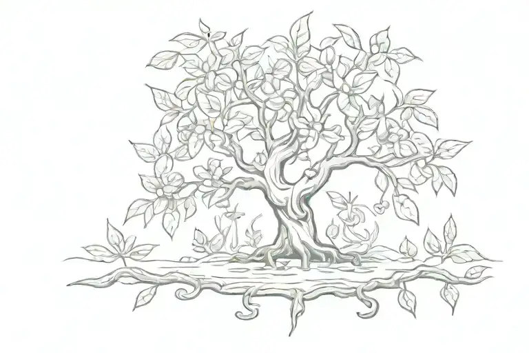 Money Tree with Faithful Serpent tattoo design idea