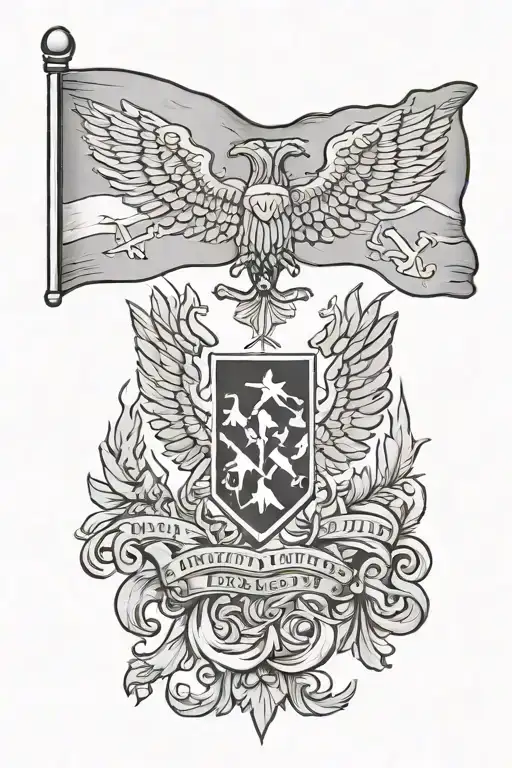 Haitian flag united 1804 tattoo design idea