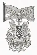 Haitian flag united 1804 tattoo design idea