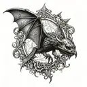 a deathbat tattoo design idea