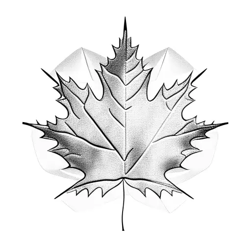  pacific Island and Canadian maple leaf tattoo design idea