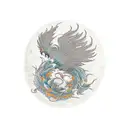 phoenix with 8 loop tattoo design idea