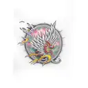 phoenix with 8 loop tattoo design idea