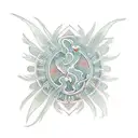 phoenix with 8 loop tattoo design idea