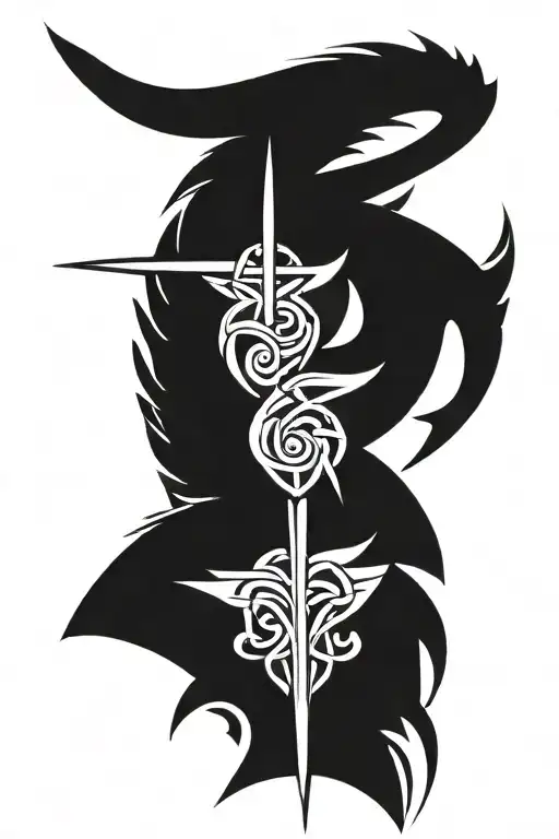 Scottish or Viking symbols  tattoo design idea