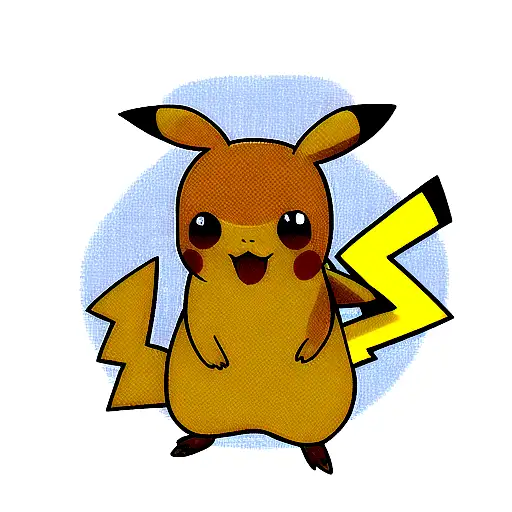 pikachu fofo com coração  tattoo design idea