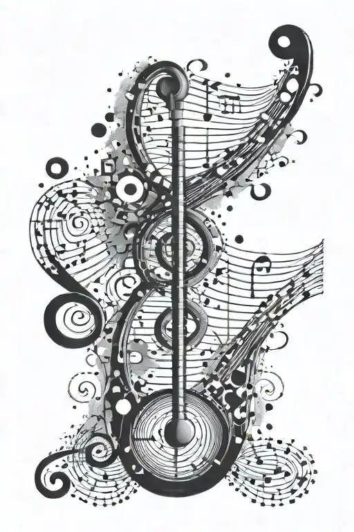 Music Dna tattoo design idea