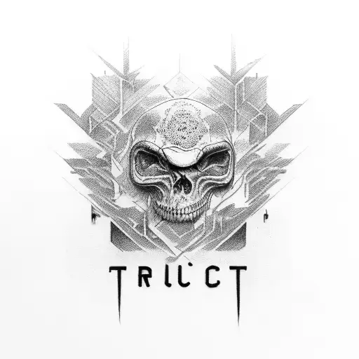 trust no one tattoo design idea