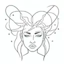 thunder lightning in my head  tattoo design idea