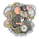 music producer mouse  tattoo design idea