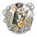 music producer mouse  tattoo design idea
