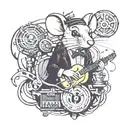 music producer mouse  tattoo design idea